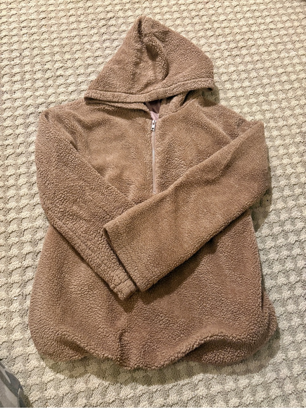 Cozy Teddy Fleece Half-Zip Hoodie